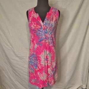 Lilly Pulitzer Vibrant Pink and Blue Mini Dress